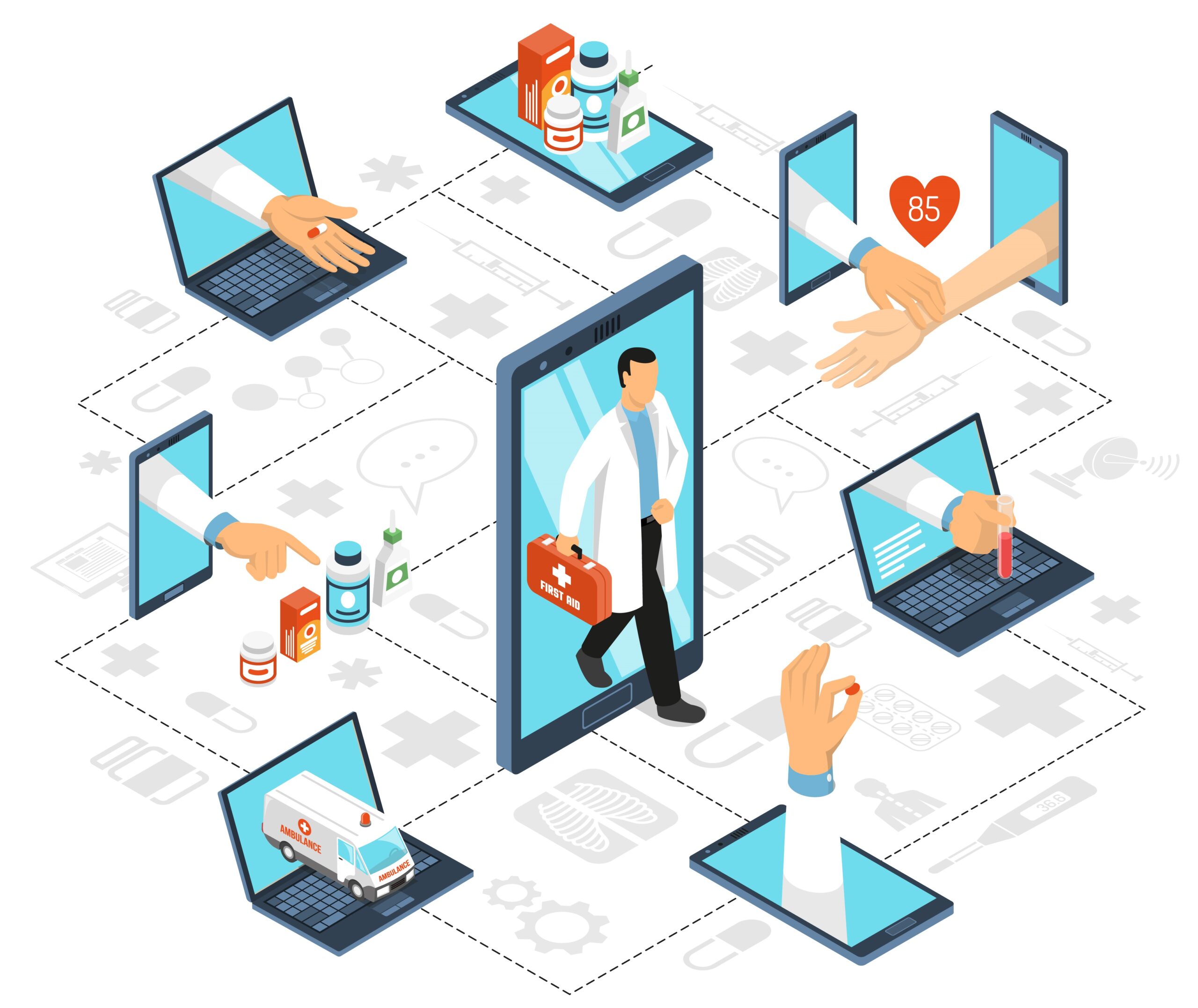 Health information exchange across connected care systems