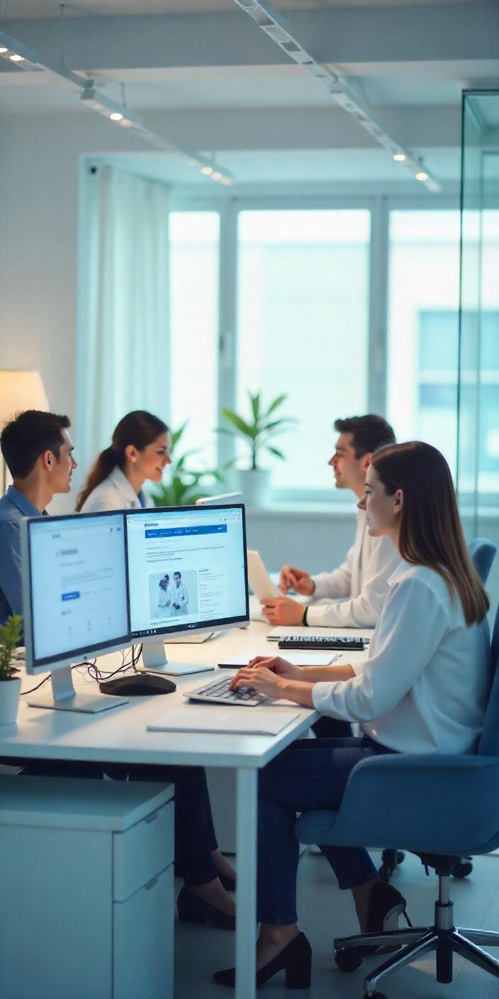 Clinician using secure digital health systems